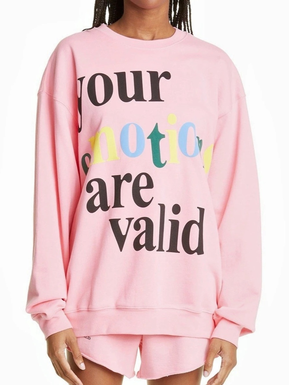The Mayfair Group Your Emotions Are Valid Crewneck Sweatshirt Graphic Sweatshirt
